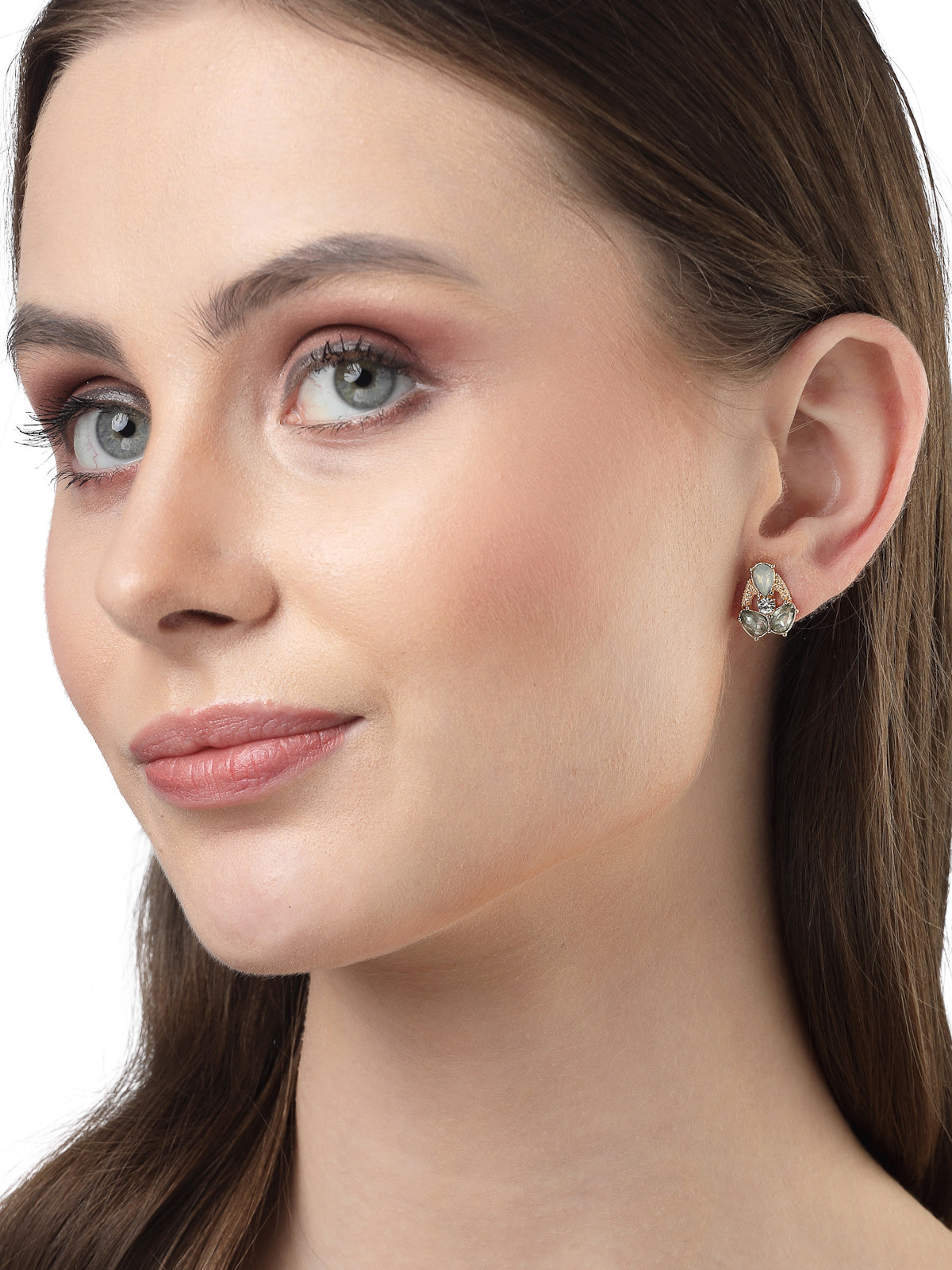 Scintillare by Sukkhi Delicate Gold Plated Multicolor Crystals Geometric Studs Dangler Combo Earring for Women & Girls Stylish Fashion|14 Pair of Combo Set|CBE106567