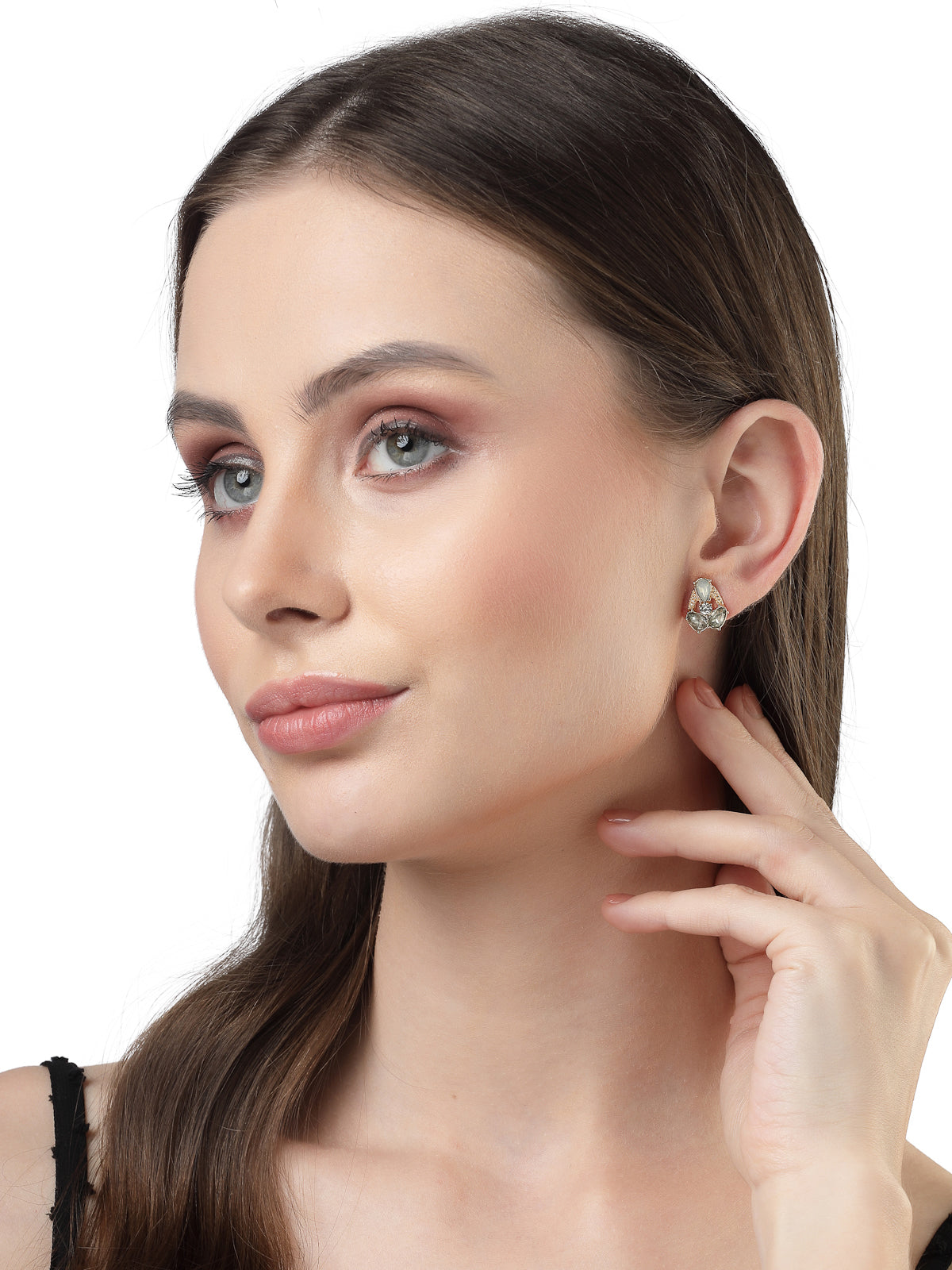 Scintillare by Sukkhi Decent Stylish Gold Plated Crystals Stones Geometric Studs Combo Earring for Women & Girls Stylish Fashion|9 Pair of Combo Set|CBE106628