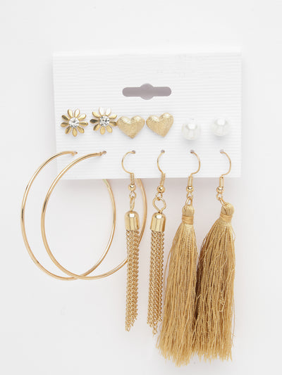 Scintillare by Sukkhi Eye-Catchy Gold Plated Multicolor Crystals Stones Geometric Studs Combo Earring for Women & Girls | Stylish Fashion|11 Pair of Combo Set|CBE106566