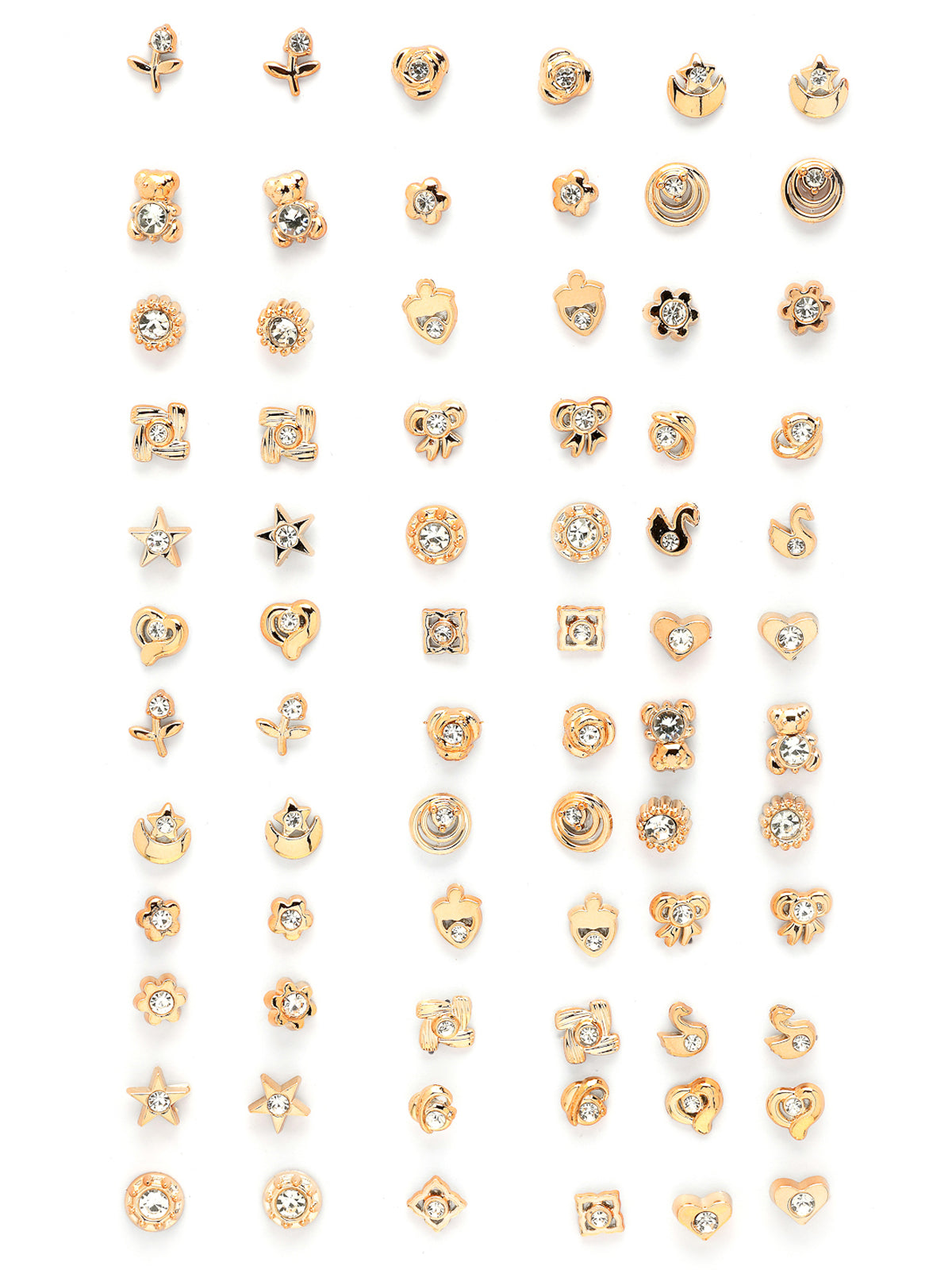 Scintillare By Sukkhi Unique Latest Fashionable Gold Plated Multi Style Shaped Gold & Silver Plated Combo Earrings for Women & Girls|Pair of 36|CBE107176