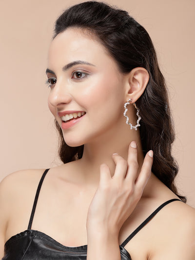 Scintillare By Sukkhi Western Stylish Gold Plated Studs & Hoop Style Combo Earrings For Women & Girls|Pair of 6|CBE107177