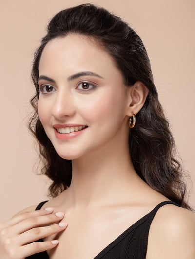 Scintillare By Sukkhi Beautiful Gold Plated Pearls Studded Contemporary Min Hoop Style Combo Earrings for Women & Girls|Pair of 5|Gifts for Wife Girlfriend Mother Sister|CBE107186