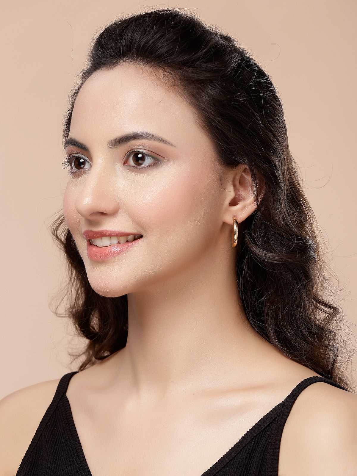 Scintillare By Sukkhi Beautiful Gold Plated Pearls Studded Contemporary Min Hoop Style Combo Earrings for Women & Girls|Pair of 5|Gifts for Wife Girlfriend Mother Sister|CBE107186