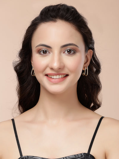 Scintillare By Sukkhi Trendy Latest Fashionable Gold Plated Crystal Diamond Studded Ear Cuff Combo Earrings For Women & Girls|Pc of 4|Gifts for Wife Girlfriend Mother Sister|CBE107195