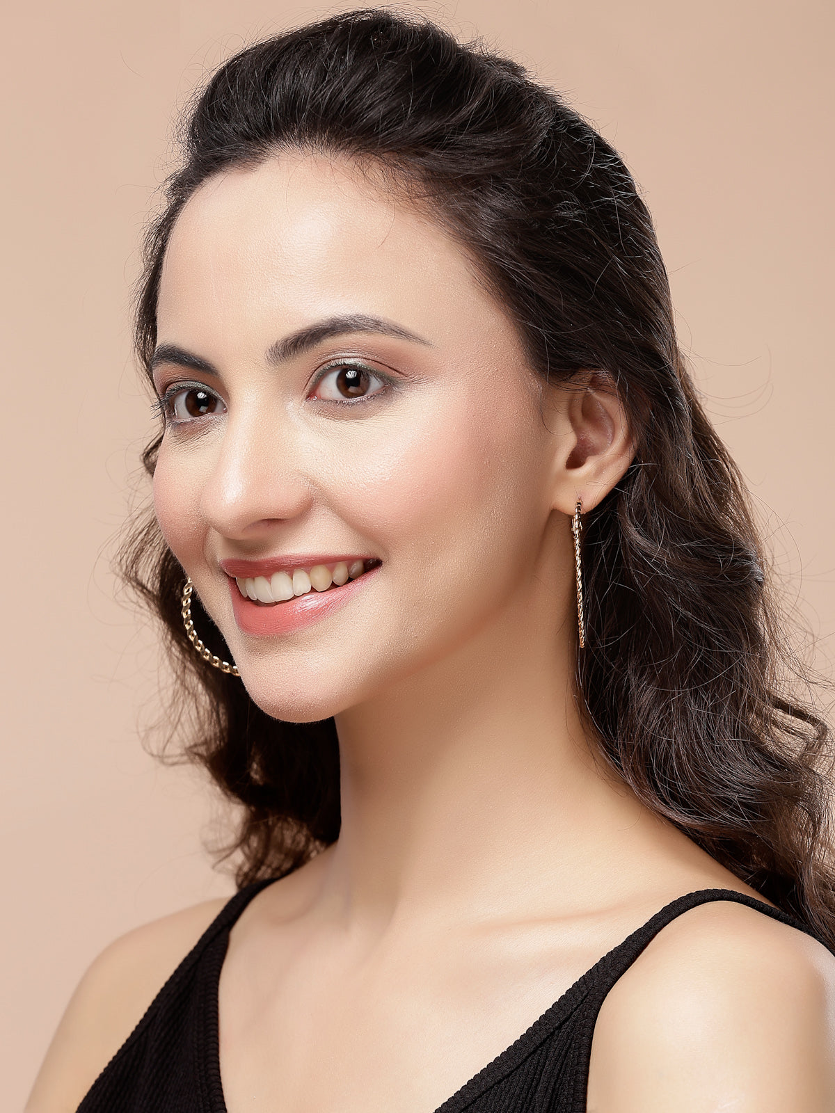 Scintillare By Sukkhi Desirable Latest Stylish Gold Plated Multi Shaped Diamond & Pearls Studded Studs Hoop Combo Earrings for Women & Girls|Pair of 9|CBE107196