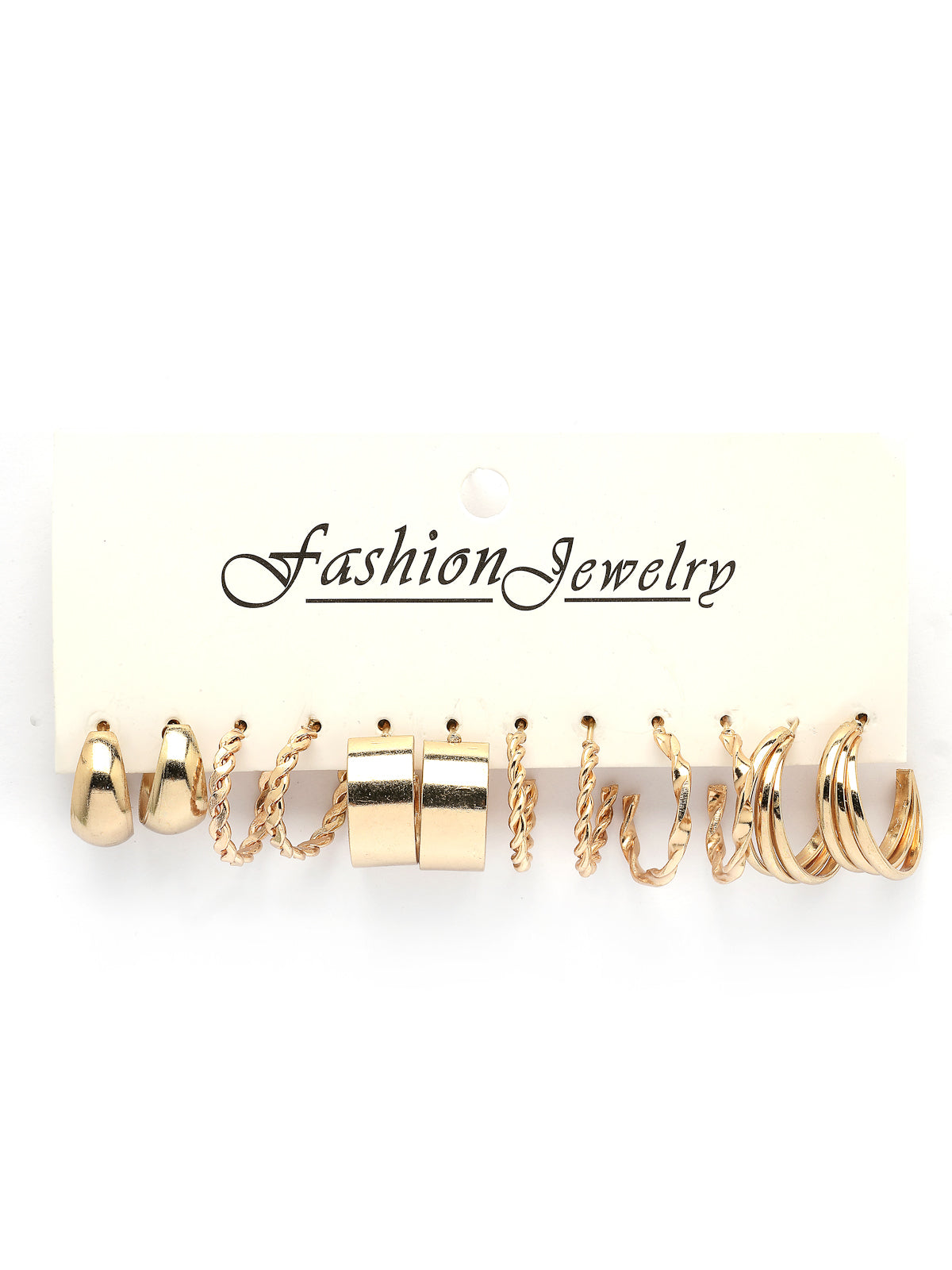 Scintillare By Sukkhi Fashion Forward Latest Stylish Gold Plated Trendy Style Hoop Combo Earrings for Women & Girls|Pair of 6|CBE107201