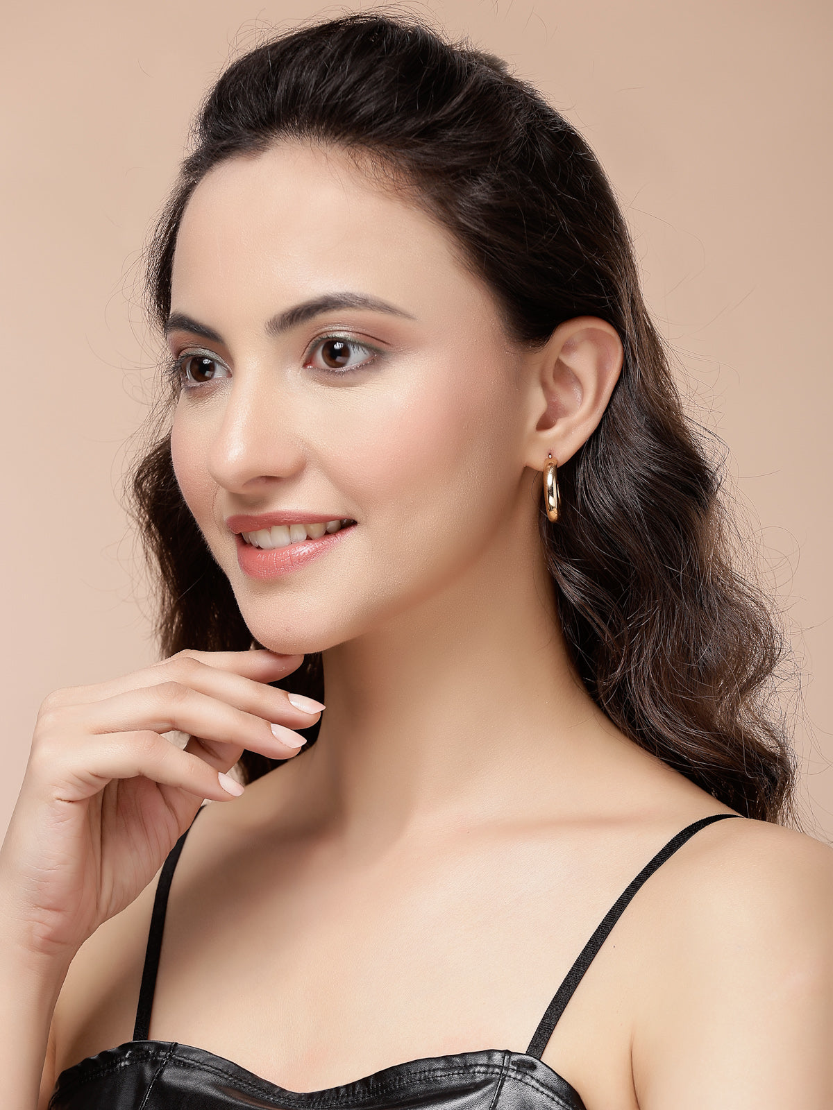 Scintillare By Sukkhi Geometric Fashionable Latest Stylish Gold Plated Pearls Studded Trendy Hoop Combo Earrings for Women & Girls|Pair of 6|CBE107203
