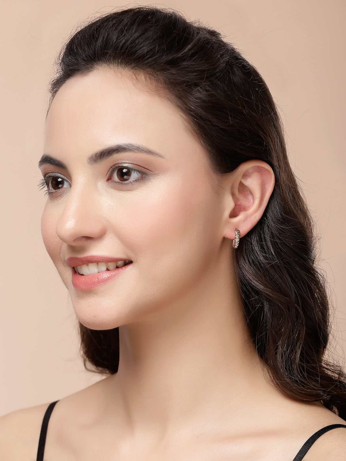 Scintillare By Sukkhi Versatile Gold Plated Crystal Stones Earrings for Women & Girls|Latest Stylish Studs & Half Hoop Combo Earrings Pair of 25|CBE107496
