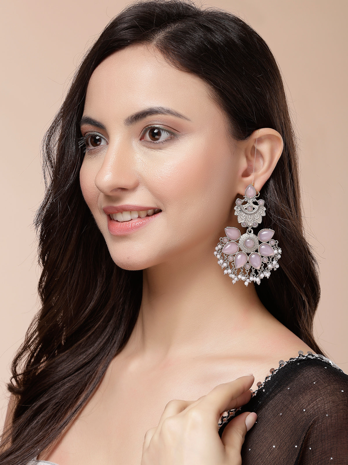 Scintillare By Sukkhi Gold Plated Invisible Transparent Stretchable Adjustable Lightweight Ear Chain for Heavy Earrings Comfortable Ear Support for Women & Girls|2 Pair with Invisible Ear Lobe & 20 Support Patches|CBMIX107211