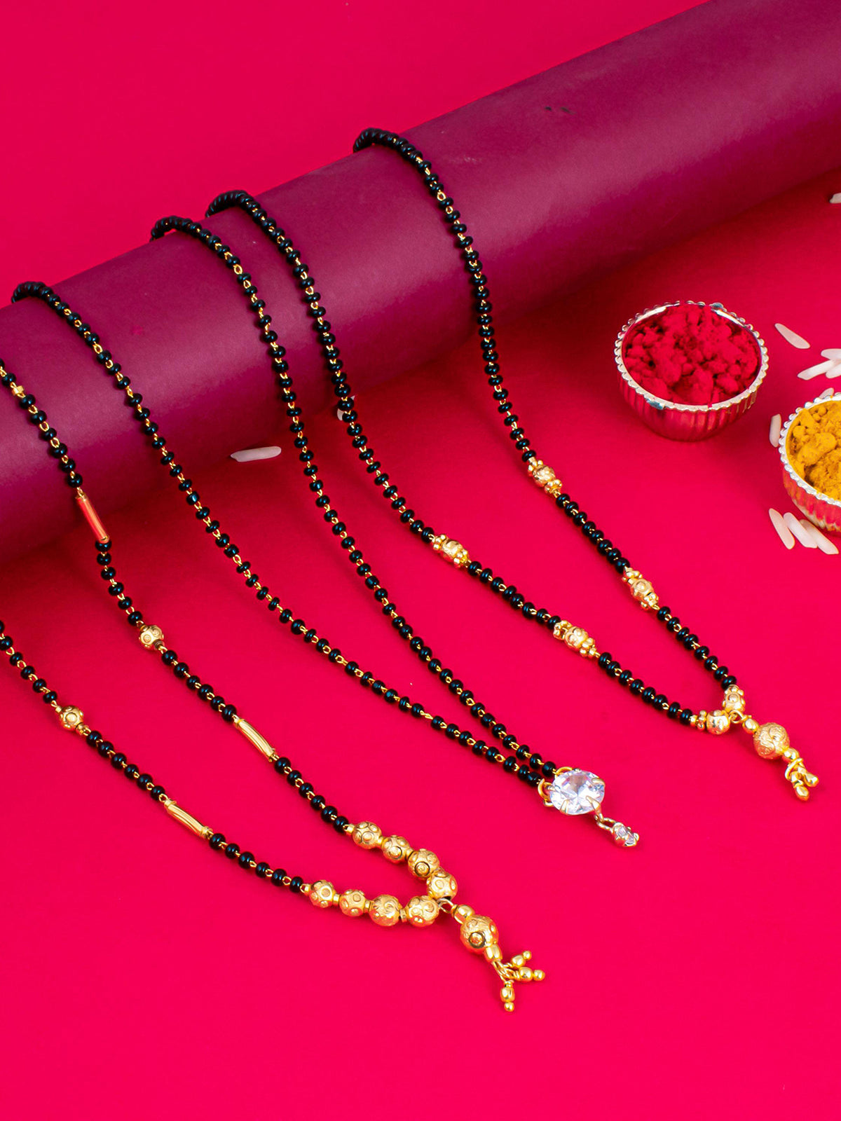 Sukkhi Amazing Gold Plated Mangalsutra Combo for Women CBMP101051