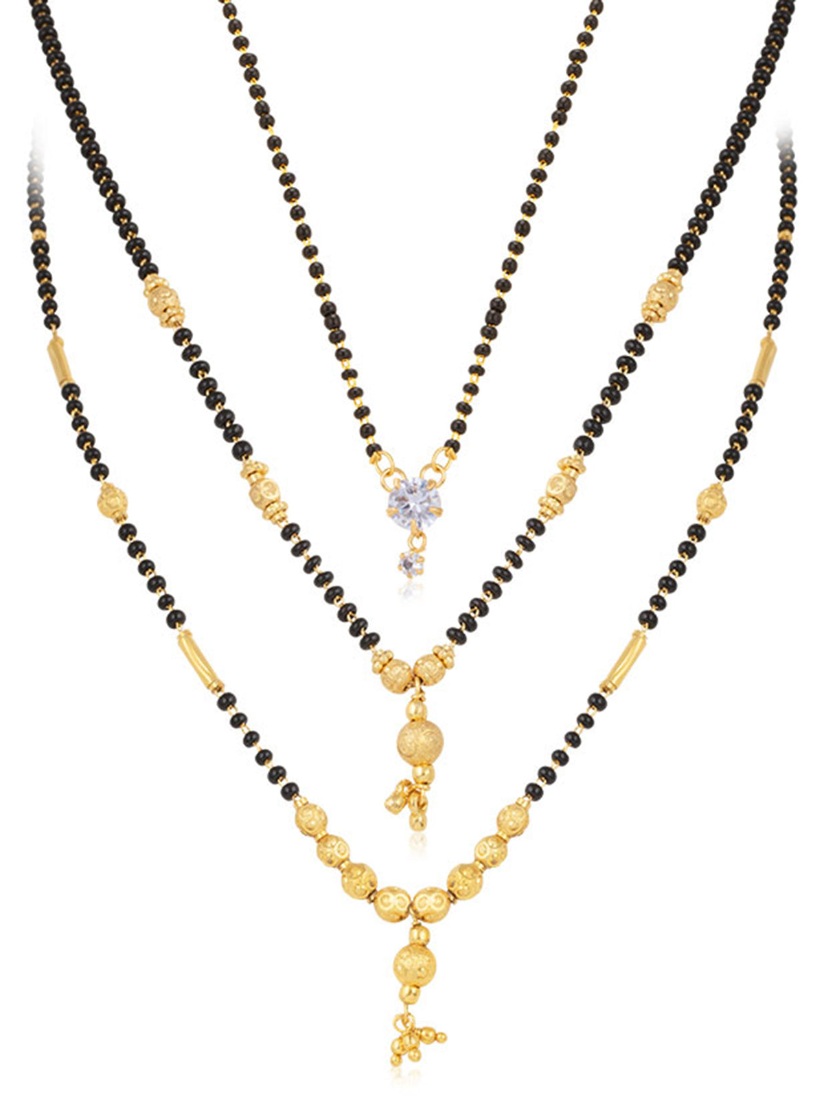 Sukkhi Amazing Gold Plated Mangalsutra Combo for Women CBMP101051