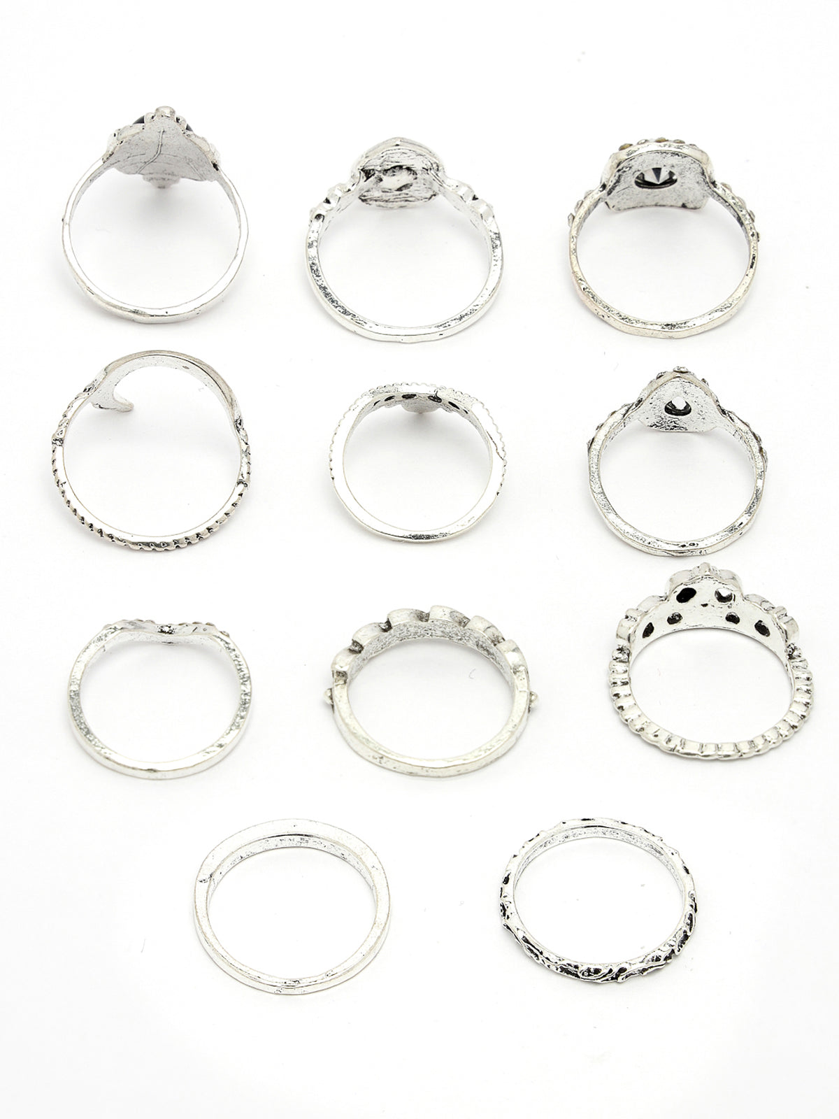 Scintillare by Sukkhi Latest Stylish Gold Plated Midi Finger Rings Combo Set of 7 for Women & Girls | Boho Midi Stackable Knuckle Rings|CBR106819