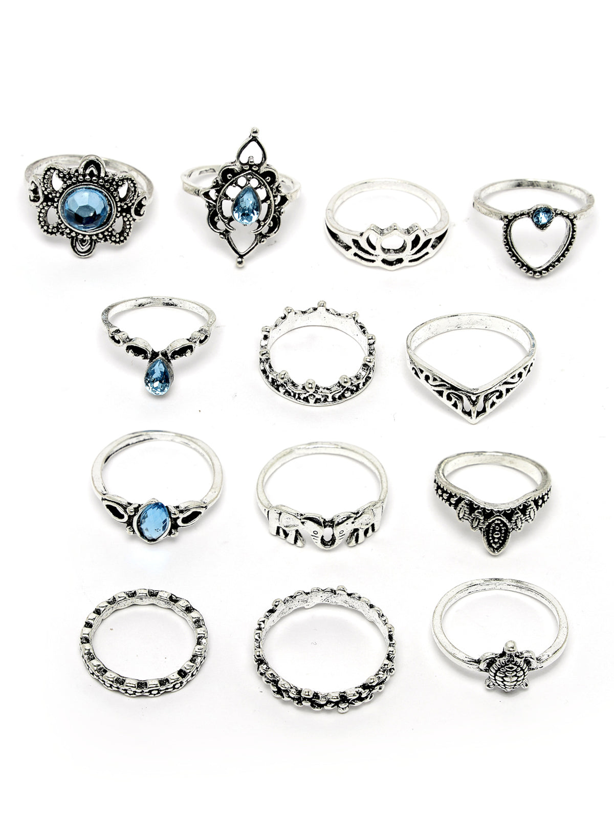 Scintillare by Sukkhi Elegant Rhodium Plated American diamond solitaire Heart Shaped Silver Adjustable Couple Promise Stylish Finger Ring for Men & Women|Rings for Girls|Valentines Day Gift|CR106602