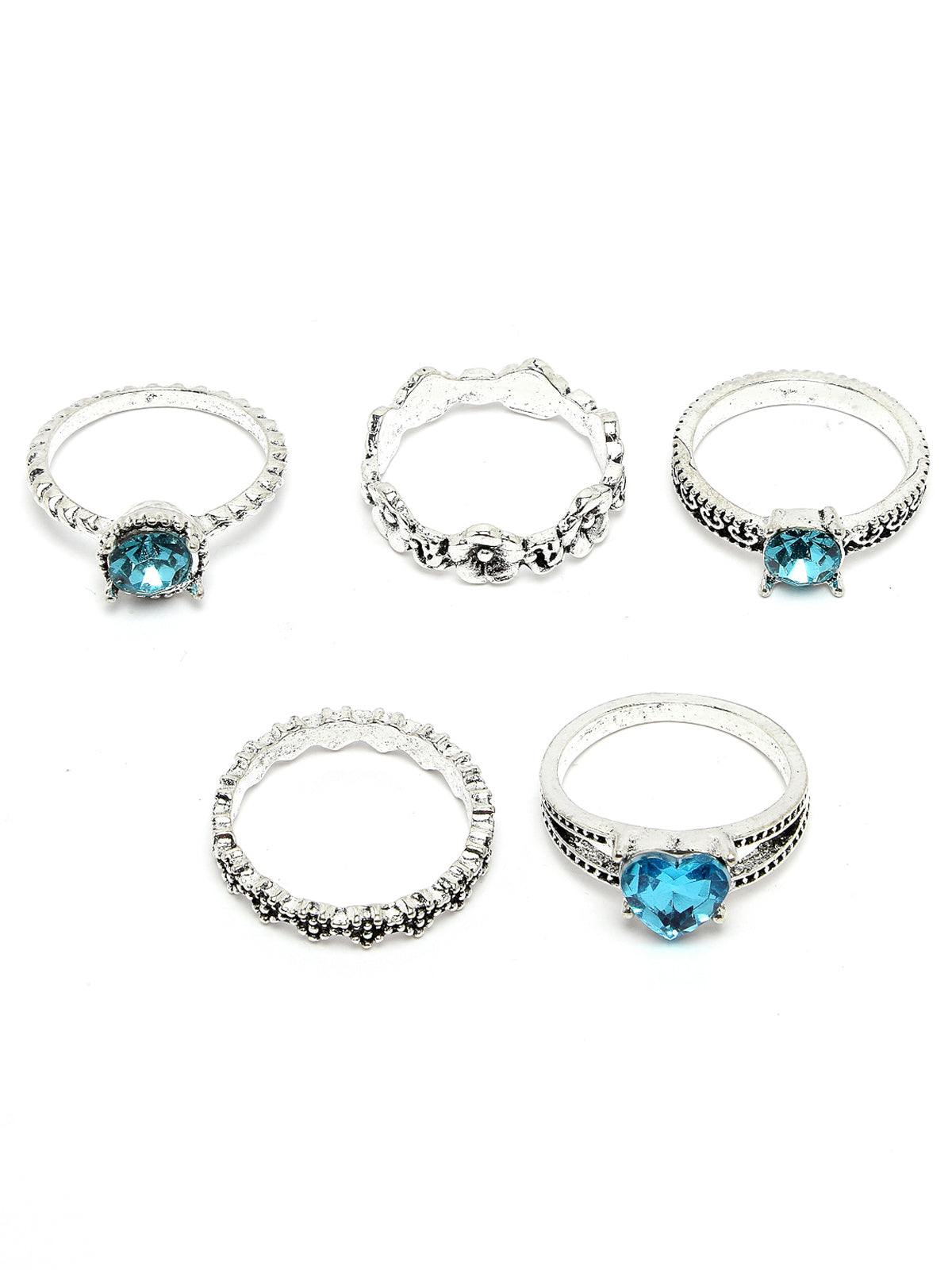 Scintillare by Sukkhi Elegant Rhodium Plated American diamond solitaire Heart Shaped Silver Adjustable Couple Promise Stylish Finger Ring for Men & Women|Rings for Girls|Valentines Day Gift|CR106602