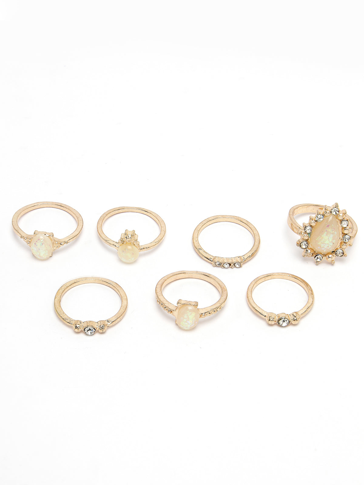 Scintillare by Sukkhi Two Toned Love Forever Promise Couple Rings for Lovers Wedding Engagement Gift Valentine Jewellery Sets for Men and Women |Rings for Girls|Valentines Day Gifts|CR106603