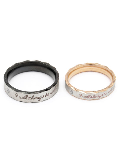 Scintillare by Sukkhi Most Latest Fashionable American diamond with Mix Plated Solitaire Couple Promise Stylish Finger Ring for Men & Women |Rings for Girls|Valentines Day Gifts Collection|CR106604