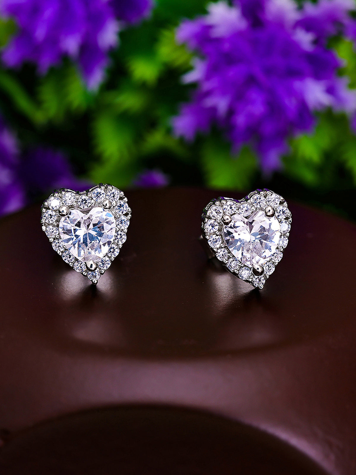 Pissara by Sukkhi Delightful 925 Sterling Silver Cubic Zirconia Earrings For Women And Girls|with Authenticity Certificate, 925 Stamp & 6 Months Warranty E104592