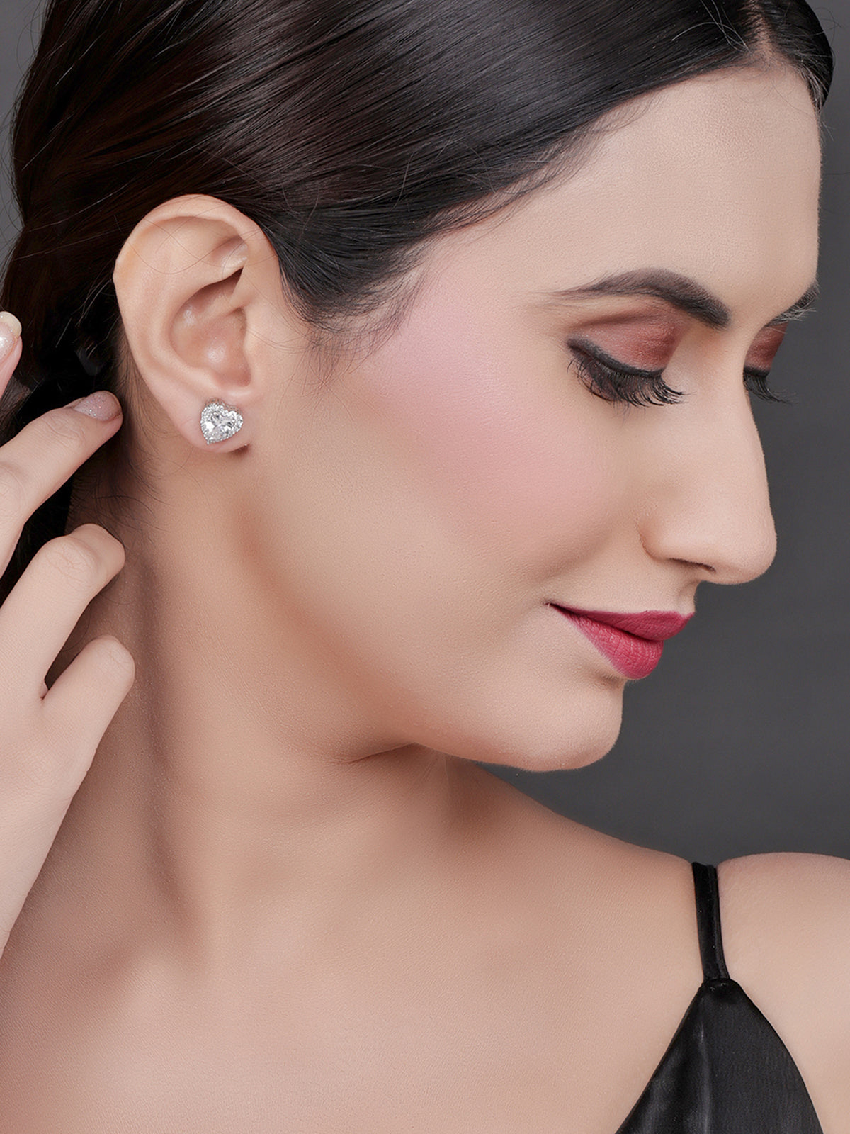 Pissara by Sukkhi Delightful 925 Sterling Silver Cubic Zirconia Earrings For Women And Girls|with Authenticity Certificate, 925 Stamp & 6 Months Warranty E104592