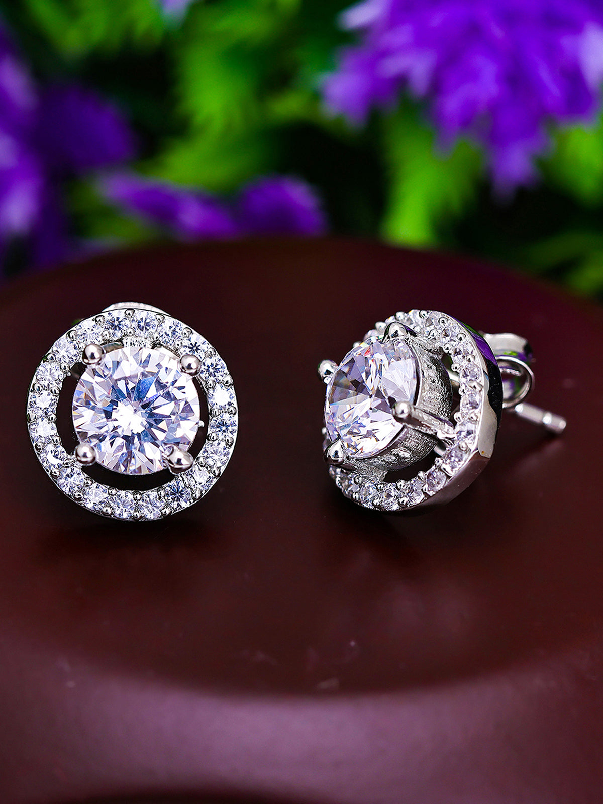 Pissara by Sukkhi Sparkling 925 Sterling Silver Cubic Zirconia Earrings For Women And Girls|with Authenticity Certificate, 925 Stamp & 6 Months Warranty E104593