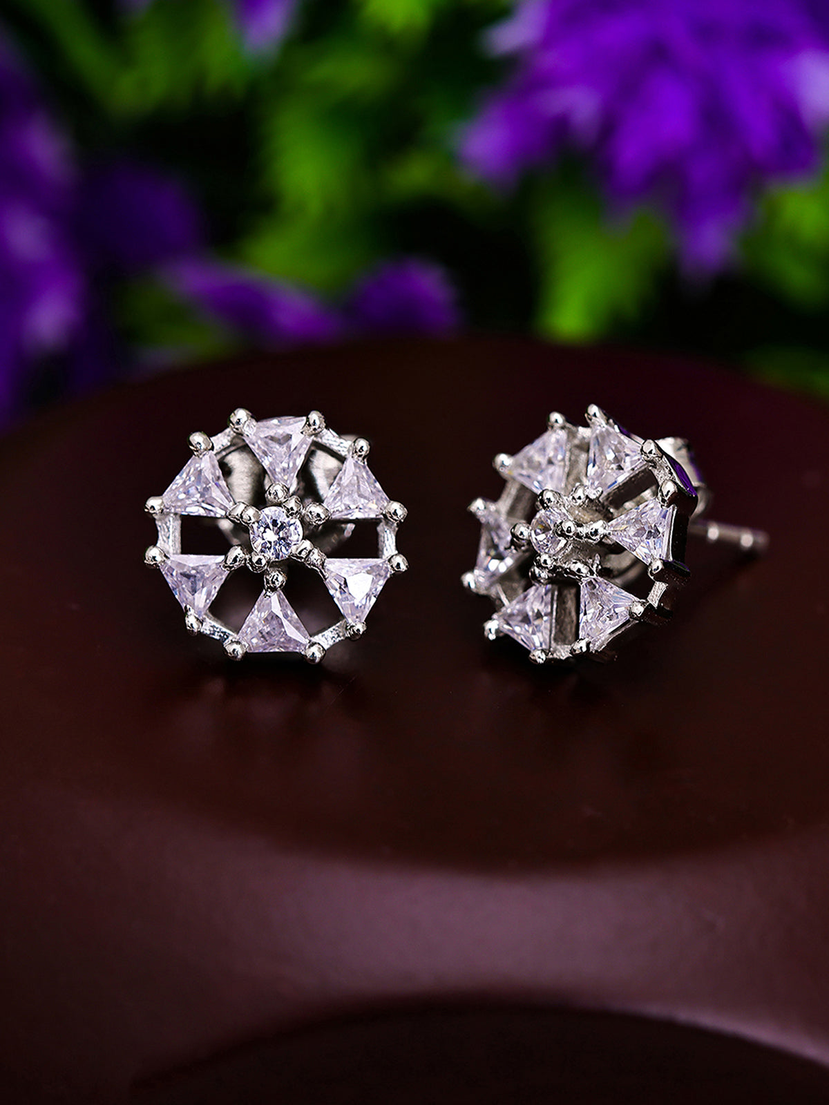 Pissara by Sukkhi Dazzling 925 Sterling Silver Cubic Zirconia Earrings For Women And Girls|with Authenticity Certificate, 925 Stamp & 6 Months Warranty E104601