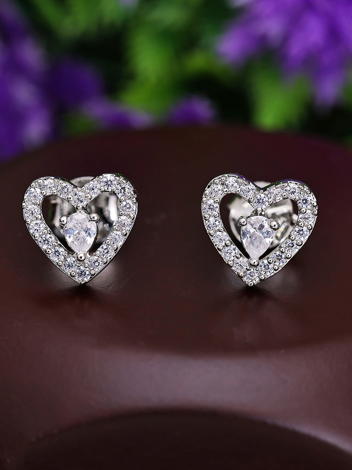 Pissara by Sukkhi Classic 925 Sterling Silver Cubic Zirconia Earrings For Women And Girls|with Authenticity Certificate, 925 Stamp & 6 Months Warranty E104607