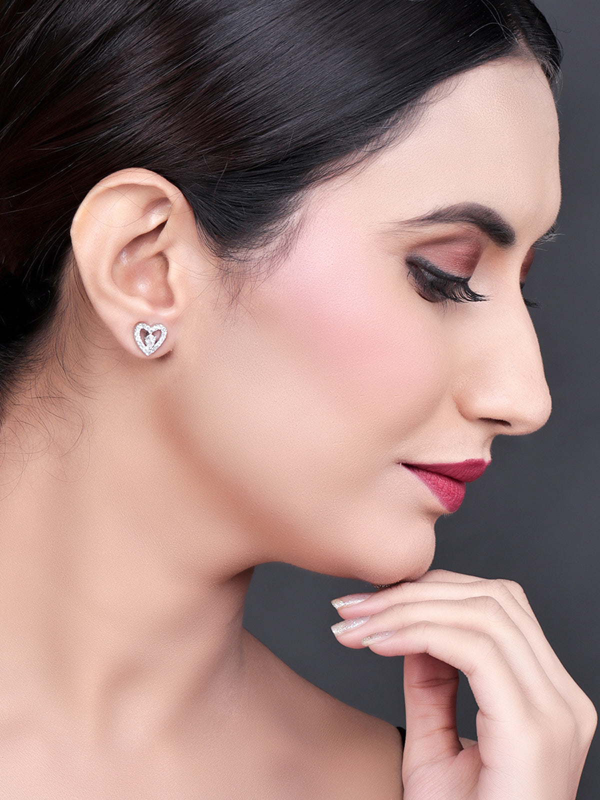 Pissara by Sukkhi Classic 925 Sterling Silver Cubic Zirconia Earrings For Women And Girls|with Authenticity Certificate, 925 Stamp & 6 Months Warranty E104607