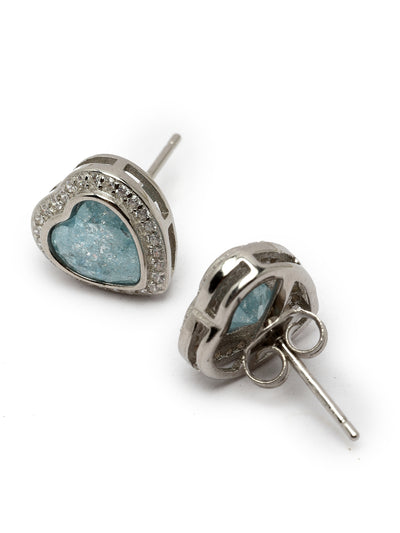 Pissara by Sukkhi Attractive 925 Sterling Silver Heart Shaped Cubic Zirconia Stud Earrings For Women & Girls|with Authenticity Certificate, 925 Stamp & 6 Months Warranty E105104