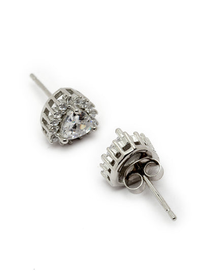 Pissara by Sukkhi Lavish 925 Sterling Silver  Cubic Zirconia Stud Earrings For Women & Girls|with Authenticity Certificate, 925 Stamp & 6 Months Warranty E105106