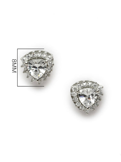 Pissara by Sukkhi Lavish 925 Sterling Silver  Cubic Zirconia Stud Earrings For Women & Girls|with Authenticity Certificate, 925 Stamp & 6 Months Warranty E105106