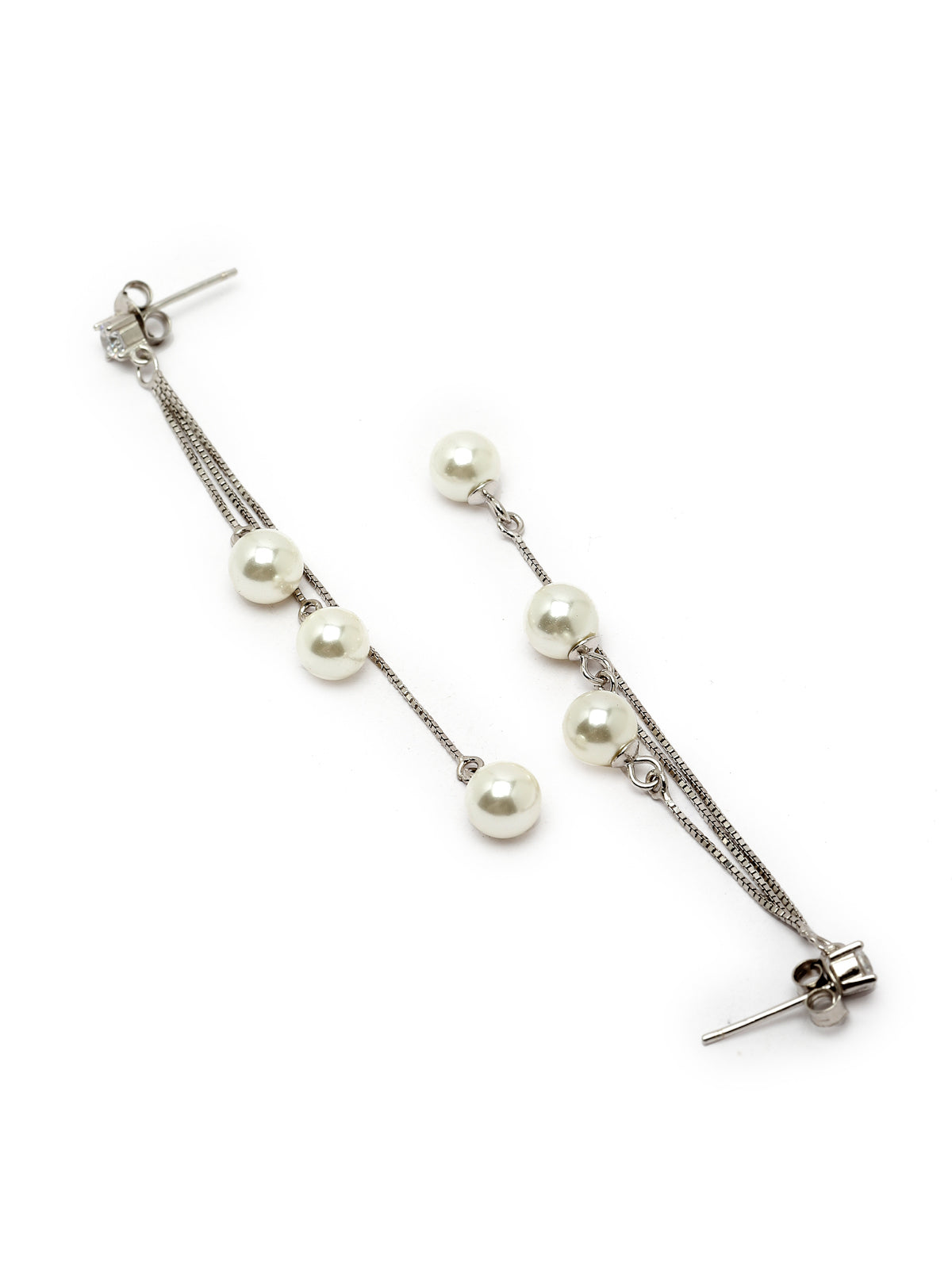 Pissara by Sukkhi Charming 925 Sterling Silver  Cubic Zirconia Dangle Earrings For Women & Girls|with Authenticity Certificate, 925 Stamp & 6 Months Warranty E105146
