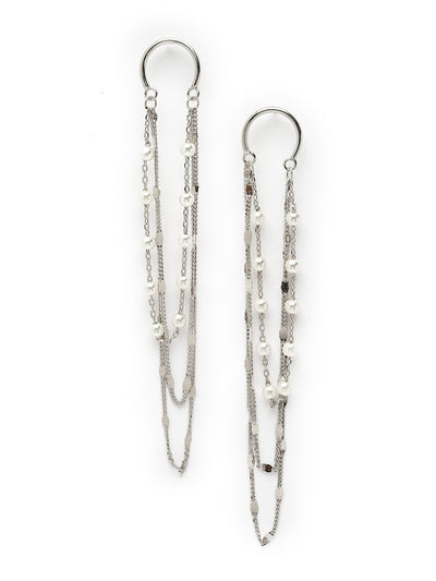 Pissara by Sukkhi Glorious 925 Sterling Silver Round Shaped Cubic Zirconia Dangle Earrings For Women & Girls|with Authenticity Certificate, 925 Stamp & 6 Months Warranty E105148