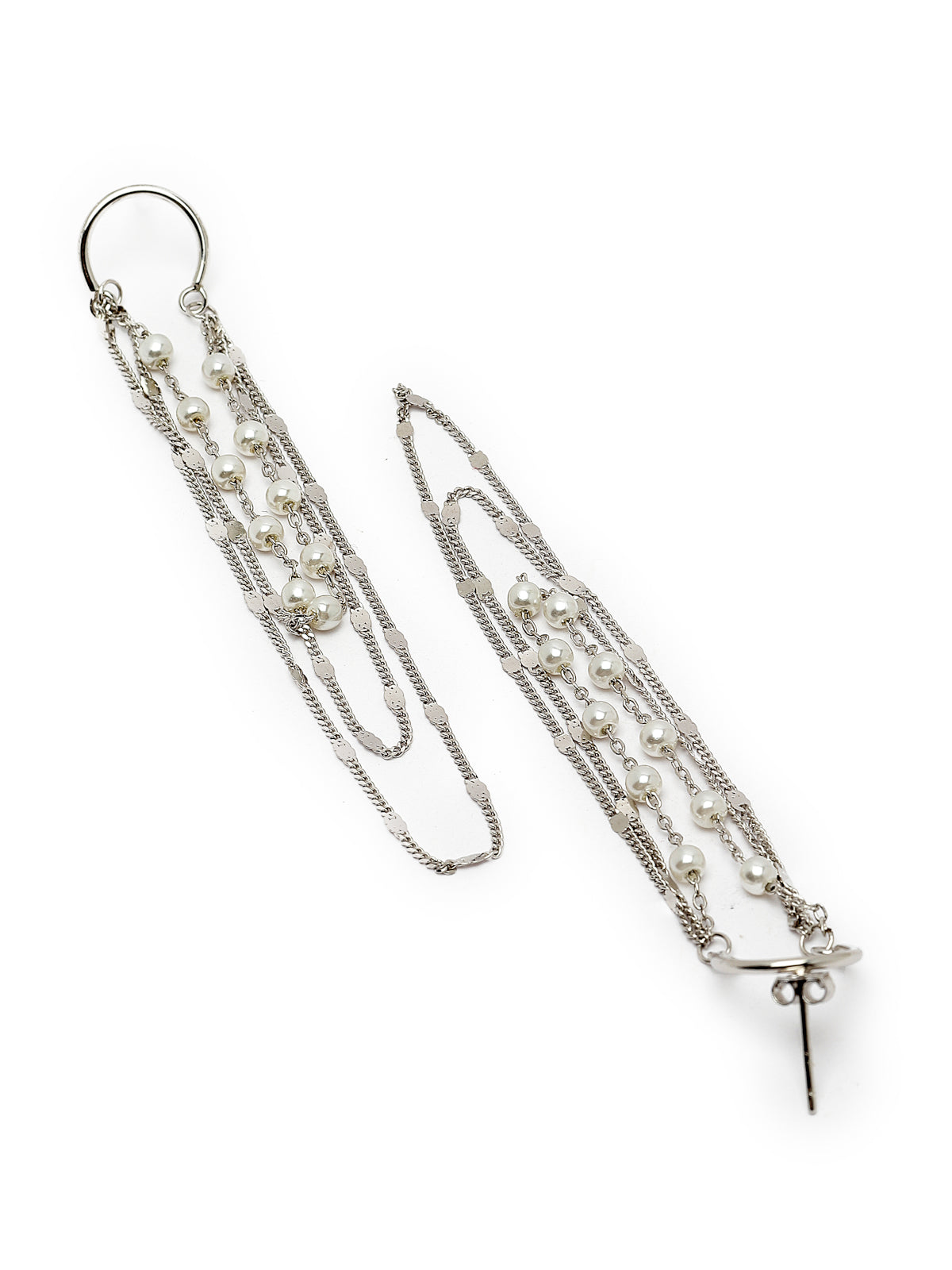 Pissara by Sukkhi Glorious 925 Sterling Silver Round Shaped Cubic Zirconia Dangle Earrings For Women & Girls|with Authenticity Certificate, 925 Stamp & 6 Months Warranty E105148