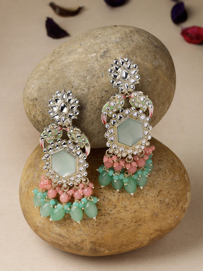 Studio Sukkhi Most Beautiful Gold Plated Kundan With Meenakari Multicolor Dangle Drop Earrings For Women And Girls E105781