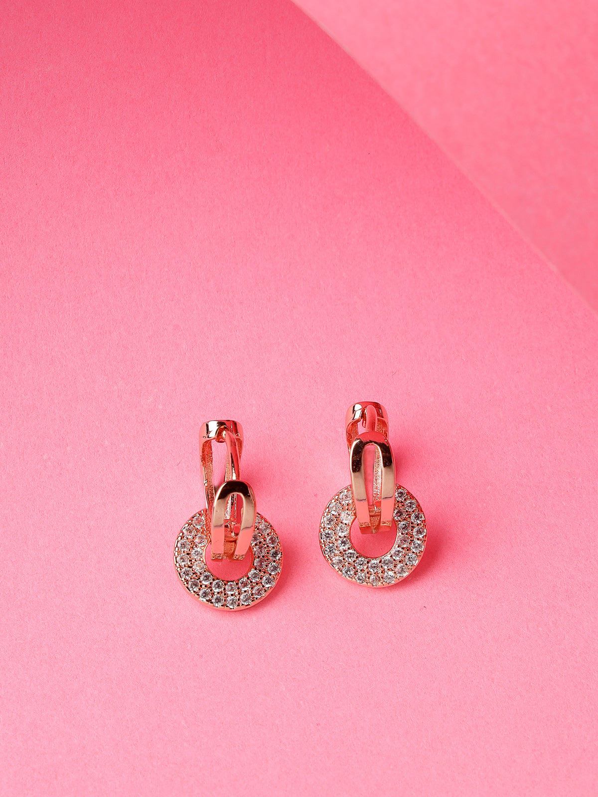 Scintillare by Sukkhi Lavish Rose Gold Plated Crystals Stones Studded Bali Earring for Women & Girls Stylish Fashion | Birthday Gift for Girls & Women Anniversary Gift for Wife|E106542