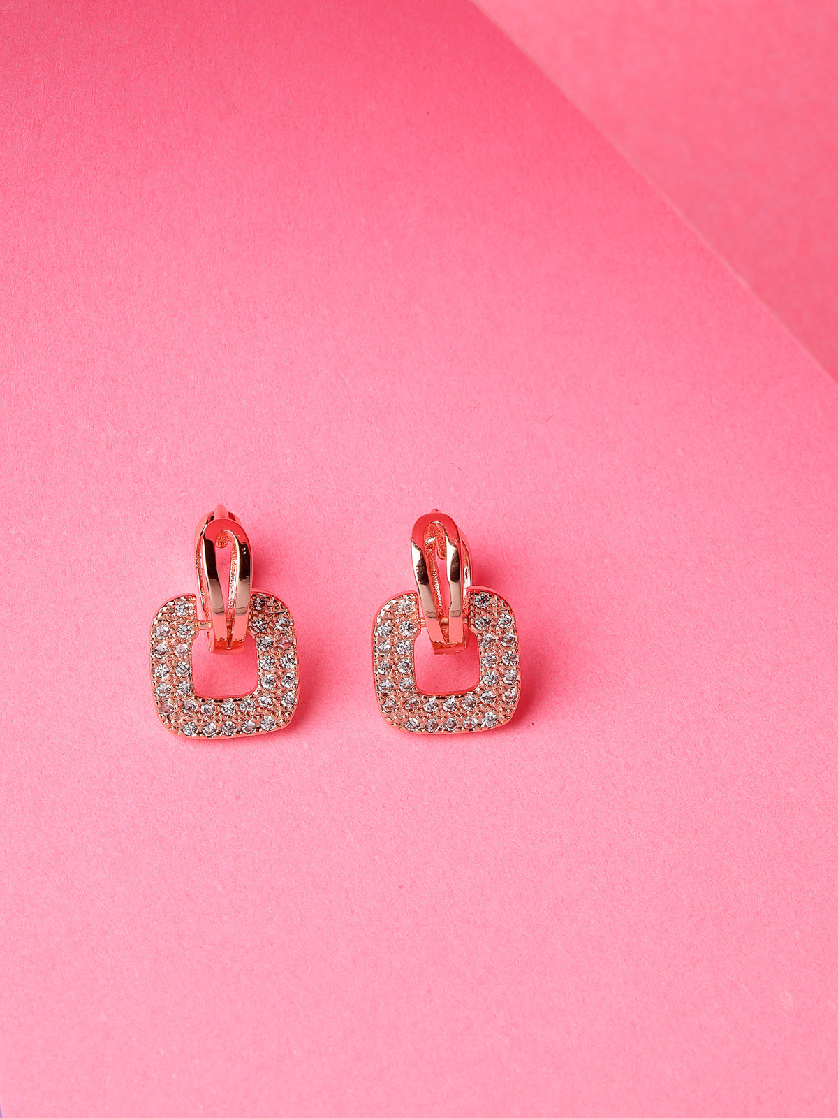 Scintillare by Sukkhi Lavish Rose Gold Plated Crystals Stones Studded Bali Earring for Women & Girls Stylish Fashion | Birthday Gift for Girls & Women Anniversary Gift for Wife|E106542