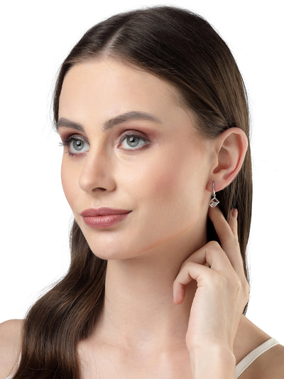 Scintillare by Sukkhi Valentine Gifts Collection Love-Inspired Red Heart Crystals Rose Gold Plated Bali Hoop Earring|Stylish Fashion|Birthday Gift for Girls & Women Anniversary Gift for Wife|E106557