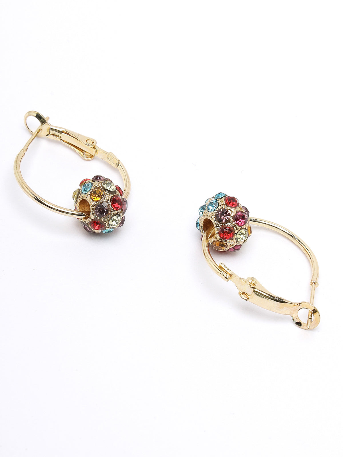 Scintillare by Sukkhi Decent Gold Plated American Diamond Bali / Hoop Earring for Women & Girls Stylish Fashion|Birthday Gift for Girls & Women Anniversary Gift for Wife|E106563