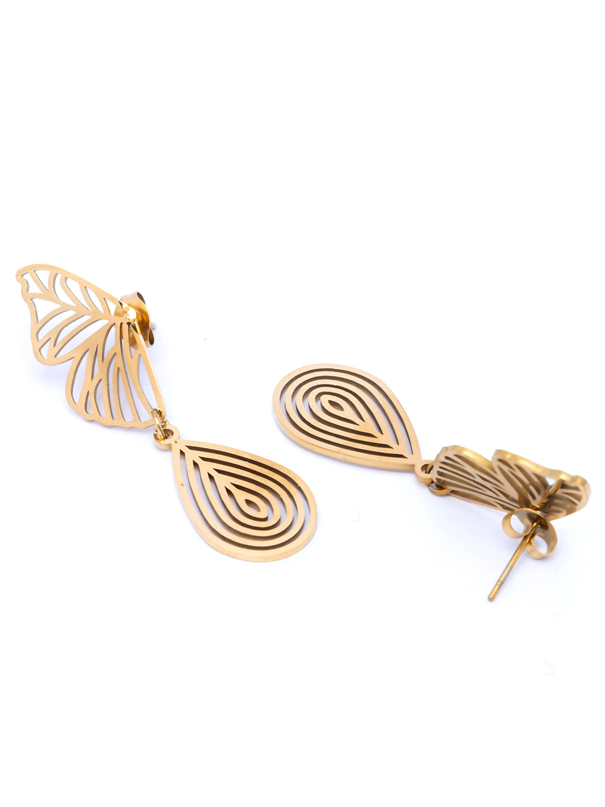 Scintillare By Sukkhi Latest Stylish 18kGold Plated with Stainless Steel Butterfly Dangler Earring Jewellery for Women & Girls|Anti Tarnish Jewellery|Gifts for Wife Girlfriend Mother Sister|E107000