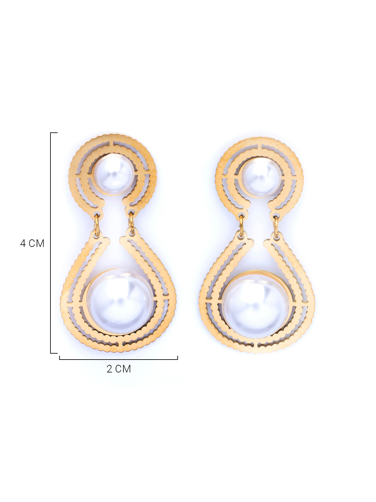 Scintillare By Sukkhi Western Stylish 18kGold Plated with Stainless Steel Pearls Dangler Earring Jewellery for Women & Girls|Anti Tarnish Jewellery|Gifts for Wife Girlfriend Mother Sister|E107001