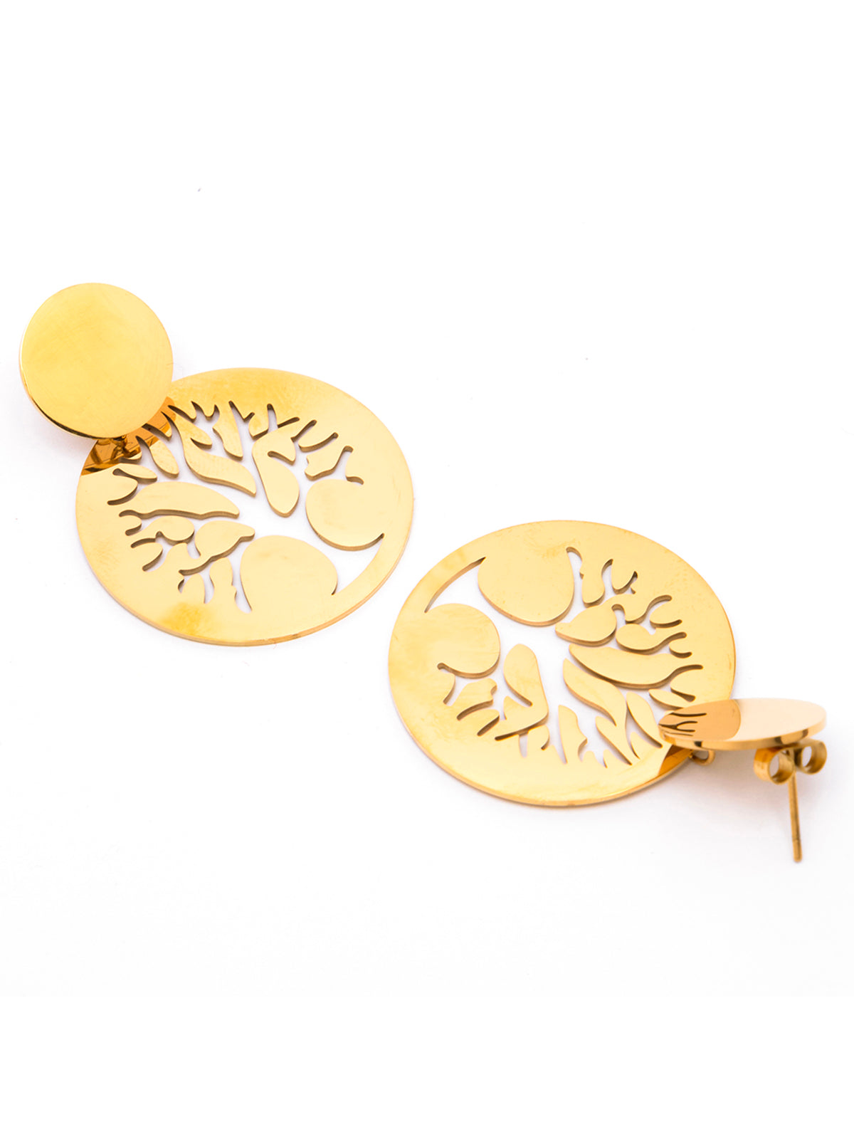 Scintillare By Sukkhi Unique Fashionable 18kGold Plated with Stainless Steel Round Dangler Earring Jewellery for Women & Girls|Anti Tarnish Jewellery |Gifts for Wife Girlfriend Mother Sister|E107002