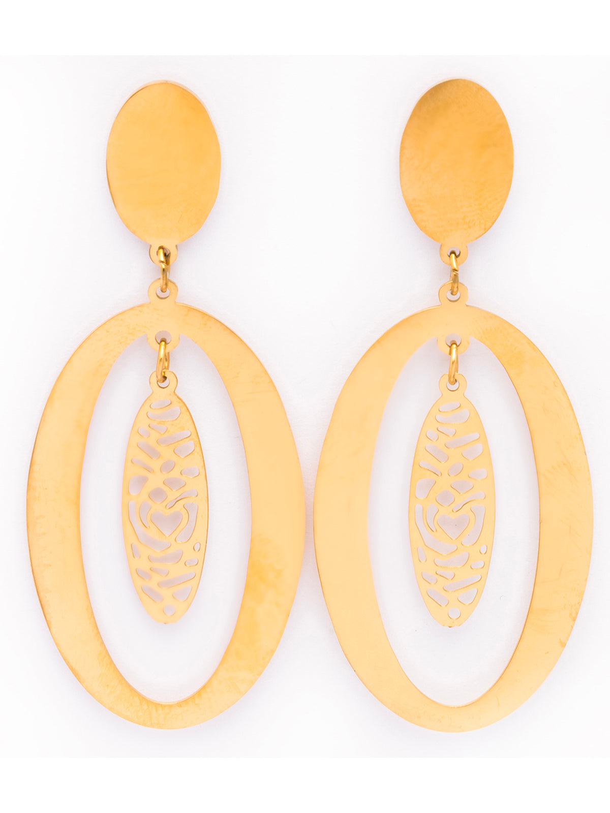 Scintillare By Sukkhi Most Beautiful 18kGold Plated with Stainless Steel Oval Dangler Earring Jewellery for Women & Girls|Anti Tarnish Jewellery|Gifts for Wife Girlfriend Mother Sister|E107004
