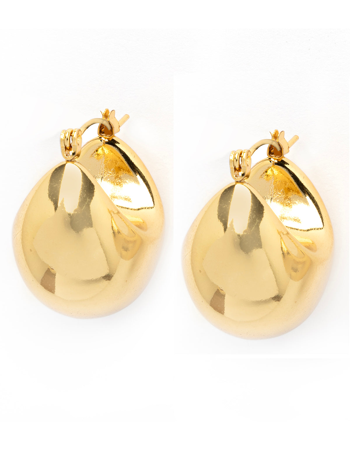 Scintillare By Sukkhi Chunky Golden Dainty 18kGold Plated with Stainless Steel Hoop Bali Korean Fashion Earring Jewellery for Women|Anti Tarnish Jewellery|Gifts for Wife Girlfriend Mother|E107031