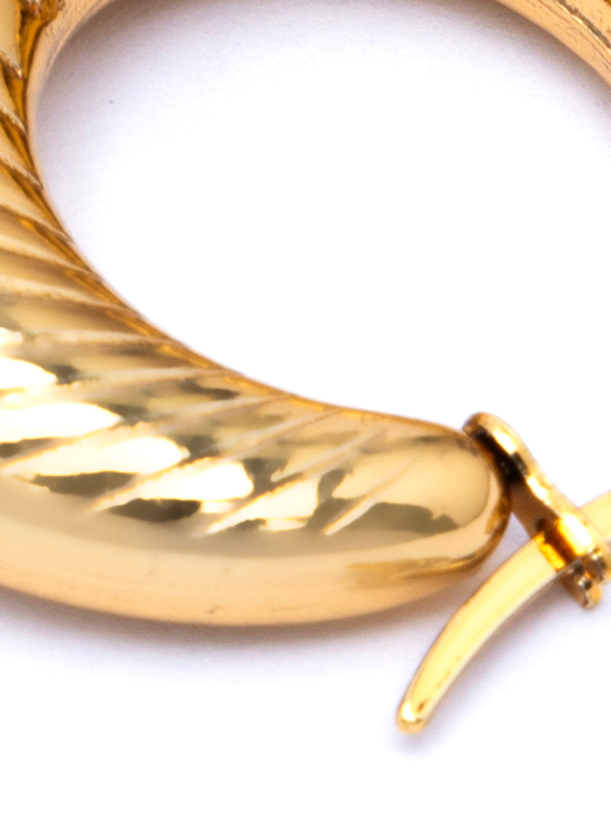 Scintillare By Sukkhi Classy Style 18kGold Plated with Stainless Steel Hoop Bali Korean Fashion Earring Jewellery for Women&Girls|Anti Tarnish Jewellery|Gifts for Wife Girlfriend Mother Sister|E107032