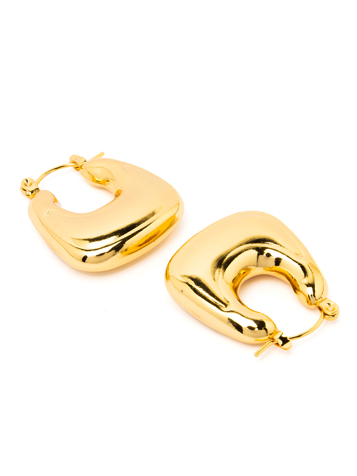 Scintillare By Sukkhi Chunky Golden Stainless Steel Small Hoop Bali Korean Fashion Earring Jewellery for Women & Girls|Anti Tarnish Jewellery|Gifts for Wife Girlfriend Mother Sister|E107034