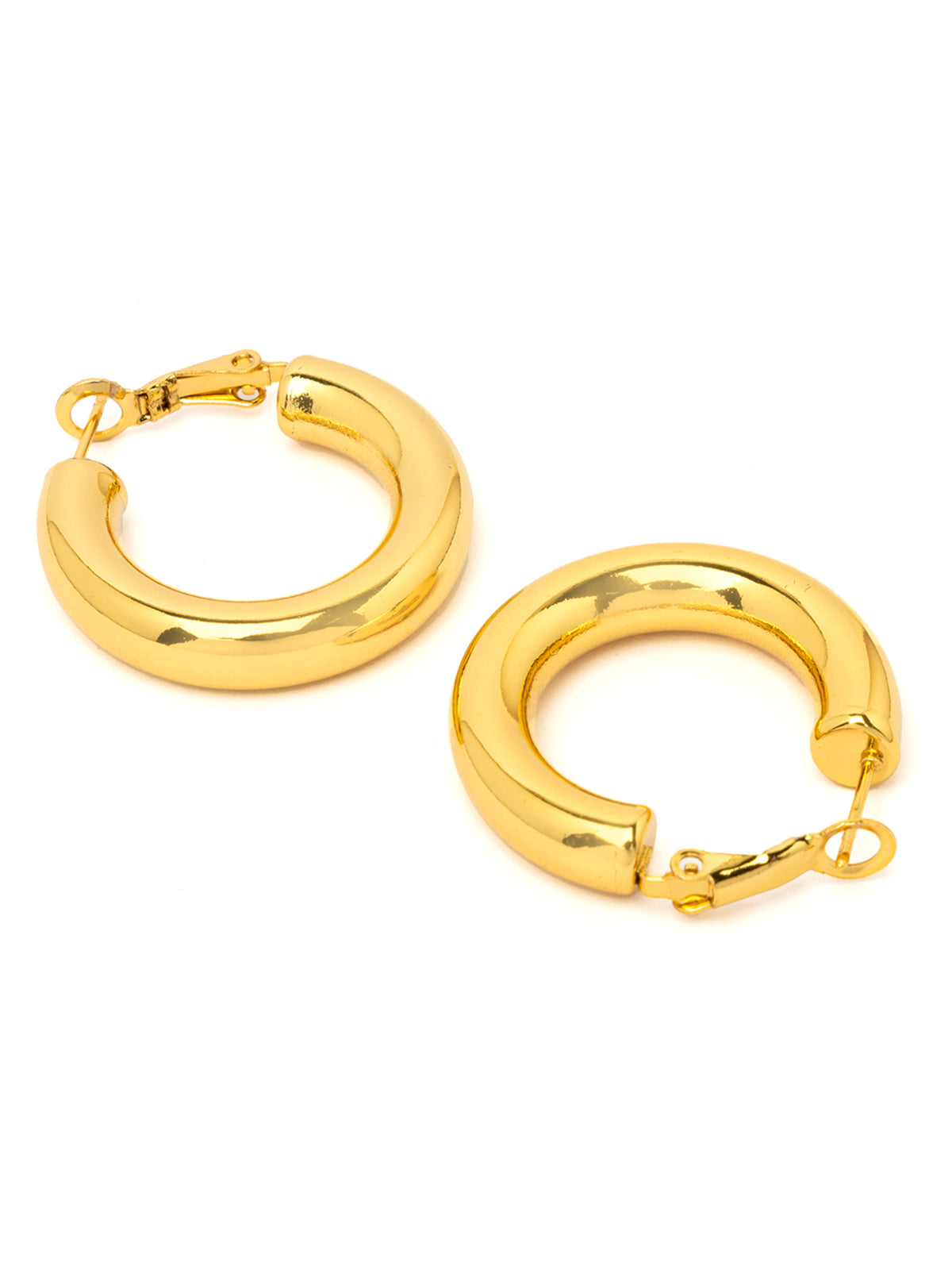Scintillare By Sukkhi Gold Plated with Stainless Steel Small Hoop Bali Korean Fashion Earring Jewellery for Women & Girls|Anti Tarnish Jewellery|Gifts for Wife Girlfriend Mother Sister|E107035