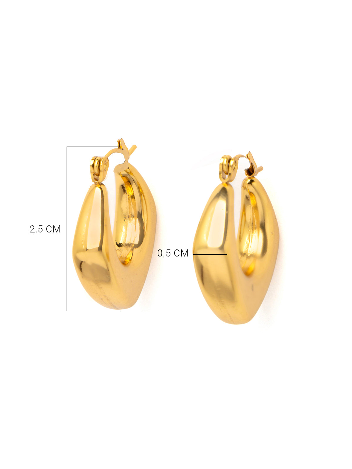 Scintillare By Sukkhi Fashion 18Gold Plated with Stainless Steel Small Hoop Bali Korean Fashion Earring Jewellery for Women&Girls|Anti Tarnish Jewellery|Gifts for Wife Girlfriend Mother Sister|E107038