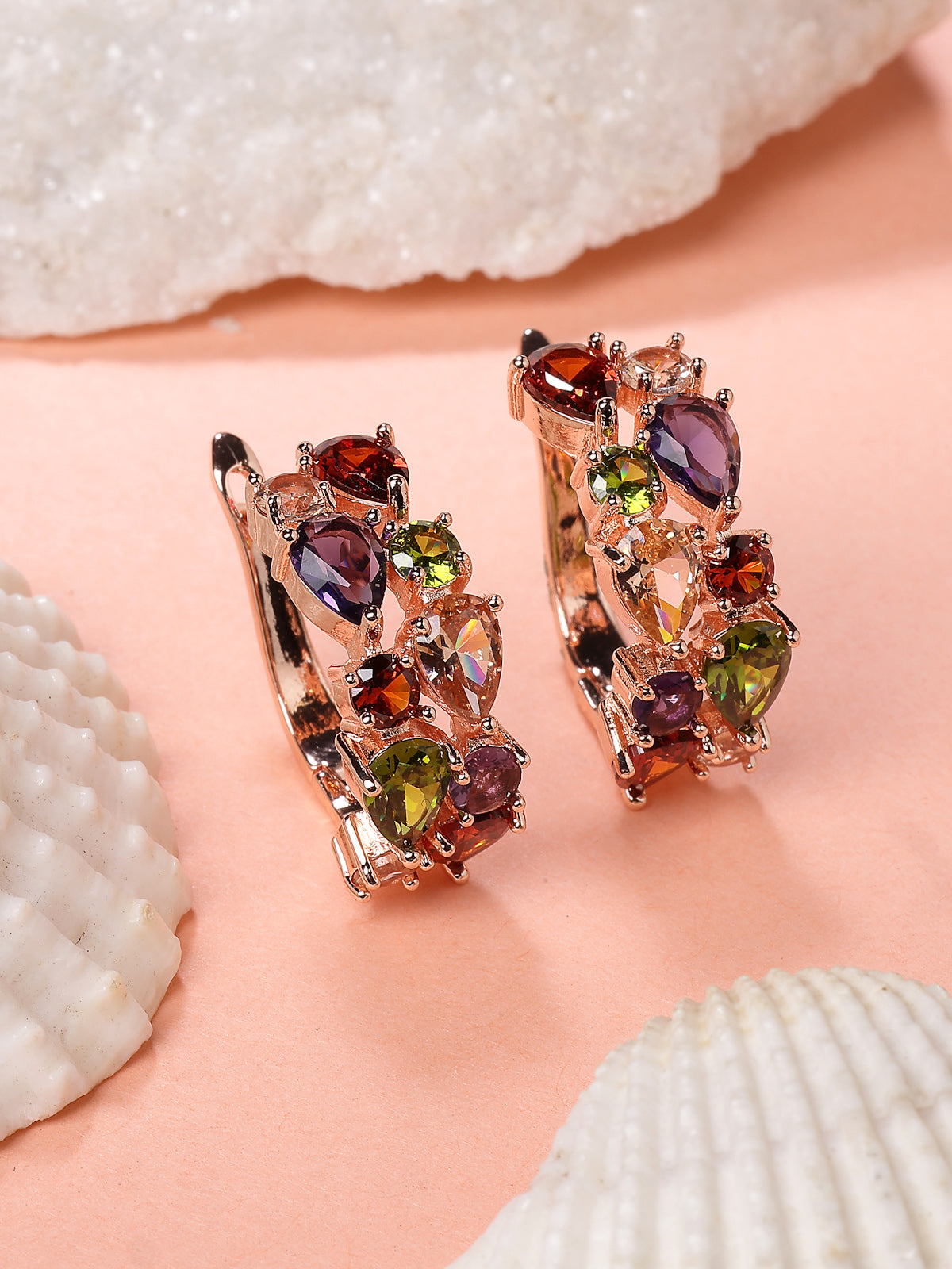 Scintillare By Sukkhi Sparkling Martini Crystal Studded Gold Plated Multicolor Earrings for Women & Girls|Pair of 1|Jewellery Gifts for Wife Girlfriend Mother Sister|E107233