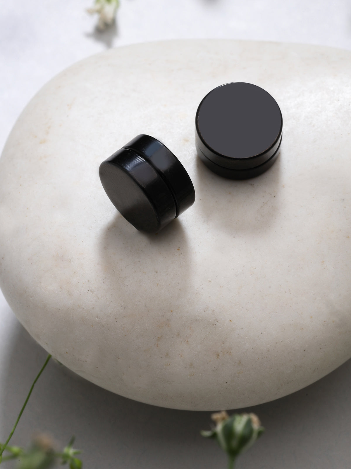 Scintillare By Sukkhi Latest Stylish Magnetic Non Piercing Stainless Steel Dark Moon Studs Earring for Men & Boys|Earring for Women|Pair of 1|E107235