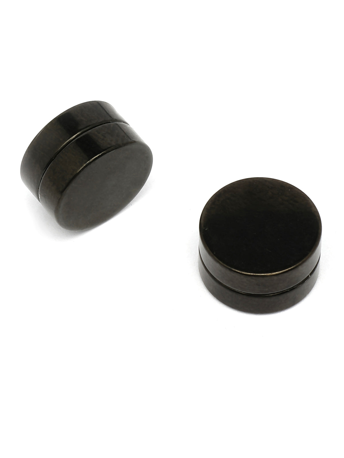 Scintillare By Sukkhi Latest Stylish Magnetic Non Piercing Stainless Steel Dark Moon Studs Earring for Men & Boys|Earring for Women|Pair of 1|E107235