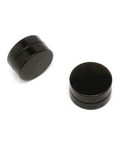 Scintillare By Sukkhi Latest Stylish Magnetic Non Piercing Stainless Steel Dark Moon Studs Earring for Men & Boys|Earring for Women|Pair of 1|E107235